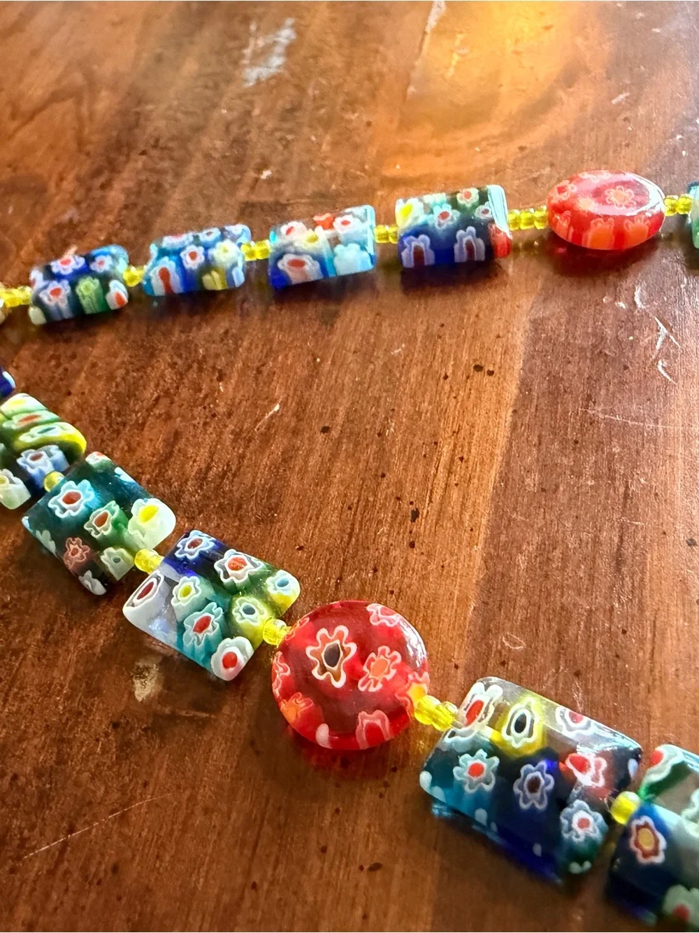 Handmade vibrant multicolor